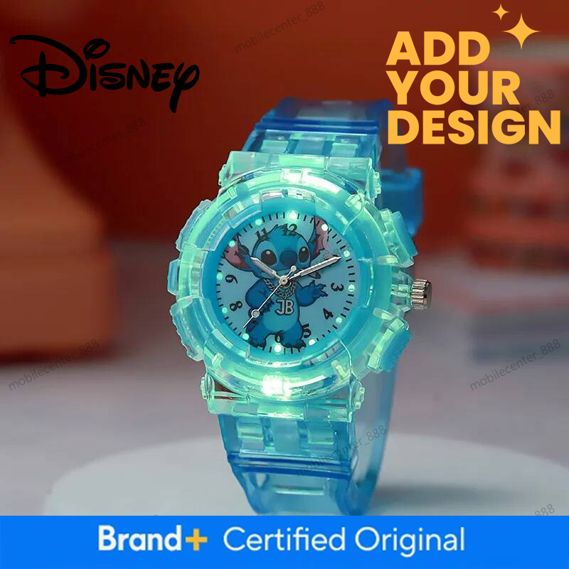 Designer Watch Disney Stitch LED Light Watch - Glowing Children Kids Quartz Wristwatch Christmas Party Gifts Luxury