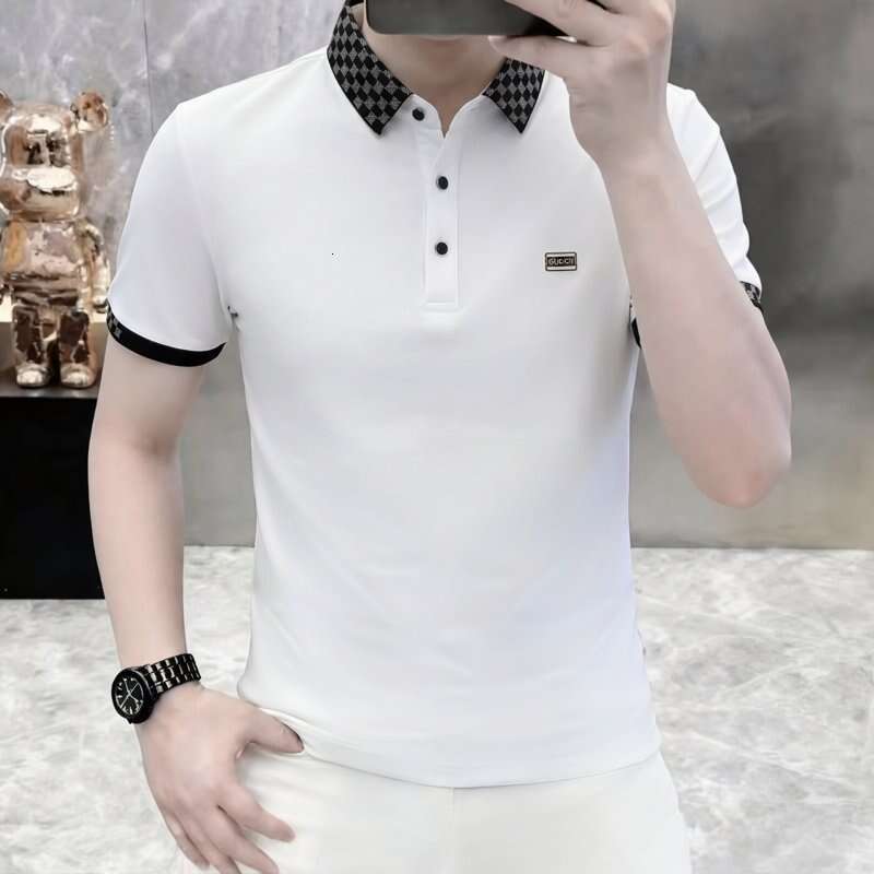 Luxury Brand Designer Clothes 2026 Summer New Men's High-End Fashion Casual Short-Sleeve T-Shirt Trendy Versatile Turn-Down Collar Polo Shirt
