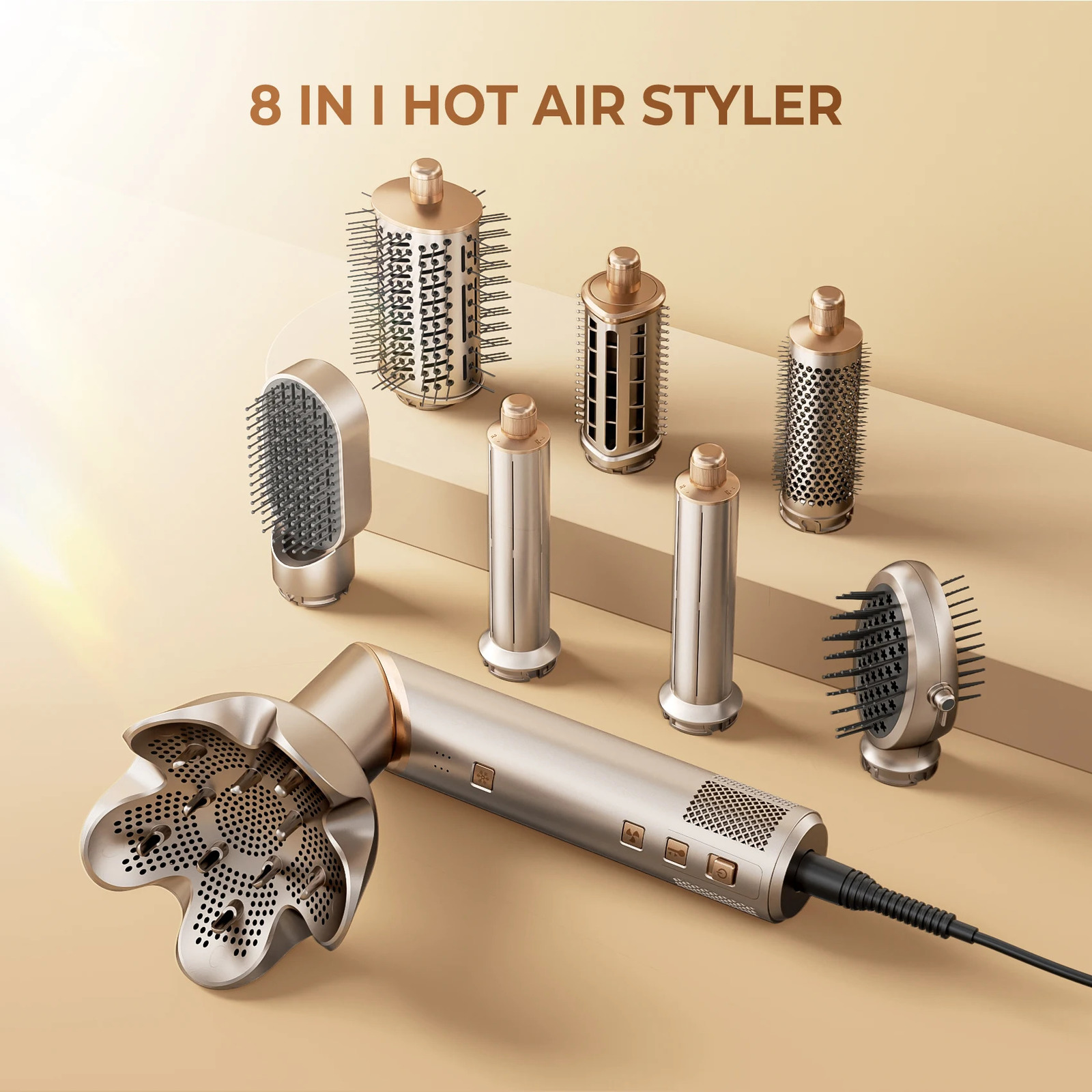 Hair Dryer 8 in 1 Hair Styler Tools Complete Set Salon Brushless Motor 110000rpm Professional Blower Dryerr With Comb 260430