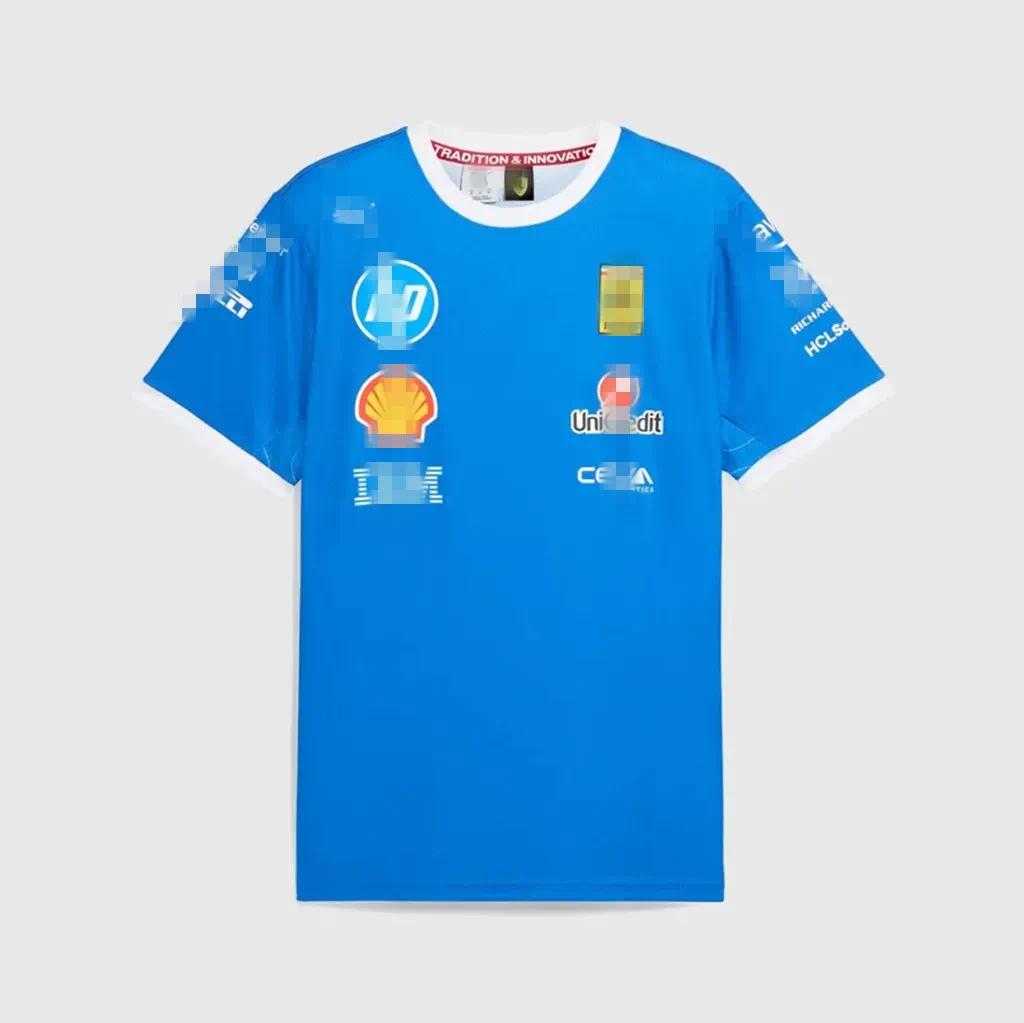 Wholesale high-quality 2025 Monza ferrari f1 T-shirt F1 Racing T-shirts F1 Team Special Edition Blue Formula 1 tshirt Driver Racing Celebrate Fans Crew Neck Short 18$