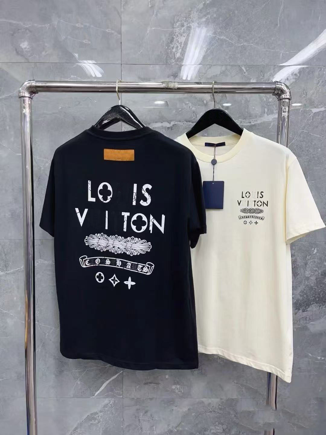 Men's T-Shirts men designer womens shirt fashionable letter printed round neck black and white short sleeved mens oversized t-shirt 11