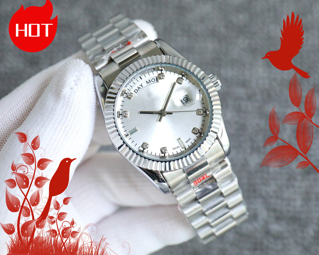 Mens PERPETUALity DAY DATE Watches QUARTZ Movement Stainless Steel Watch women watch Luminous men Wristwatches 1556 $33