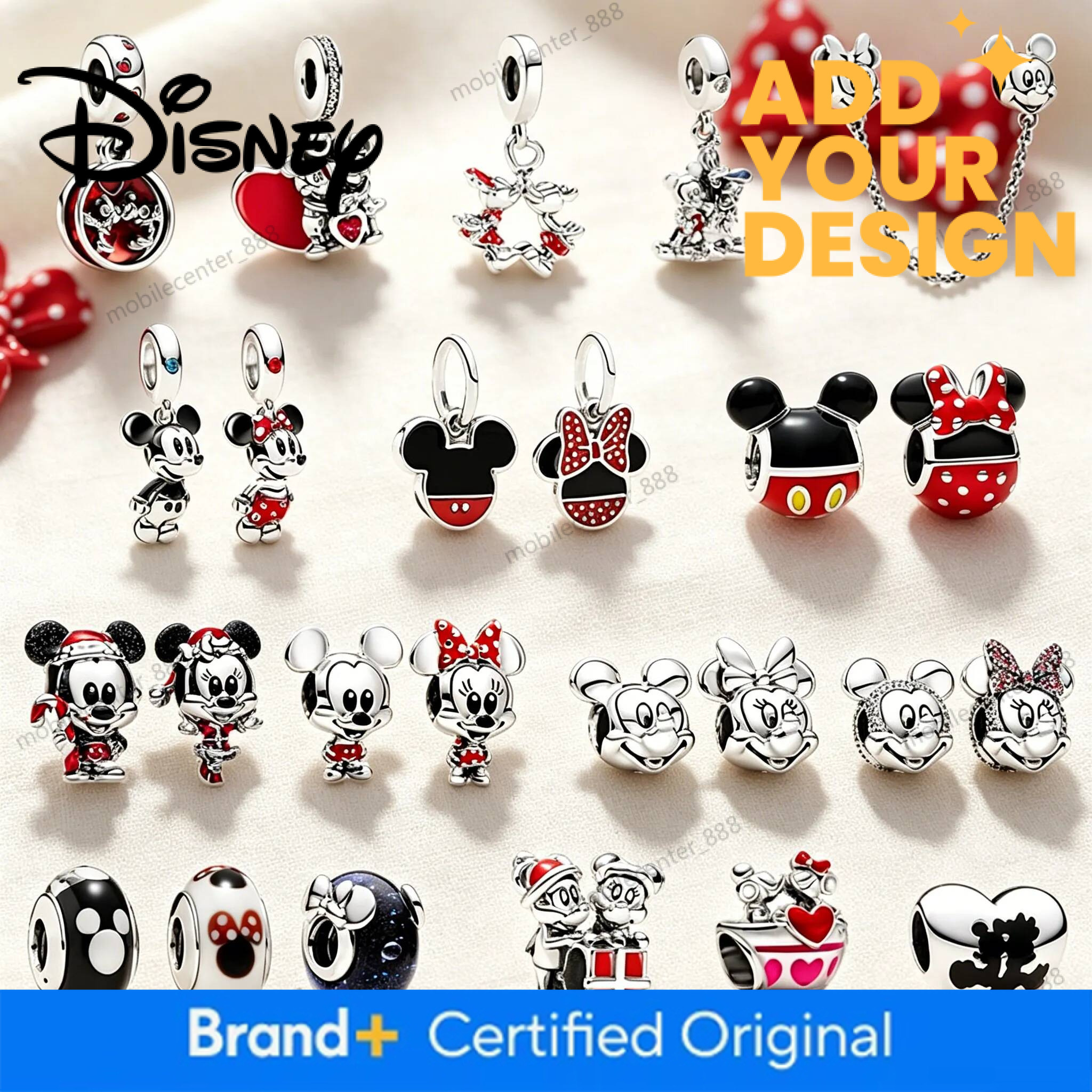 Designer Disney Jewelry Disney Mickey And Minnie Donald Duck Charm Beads Pendant Fit Original Snake Silver Bracelet Necklace Beads For Diy Jewelry G
