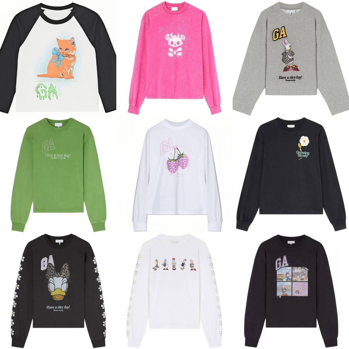 High Quality Designer Tees Women Long-sleeved Cotton T-shirts Graphic Print Fashion Casual Tops Lady Sweatshirts-image-828261265
