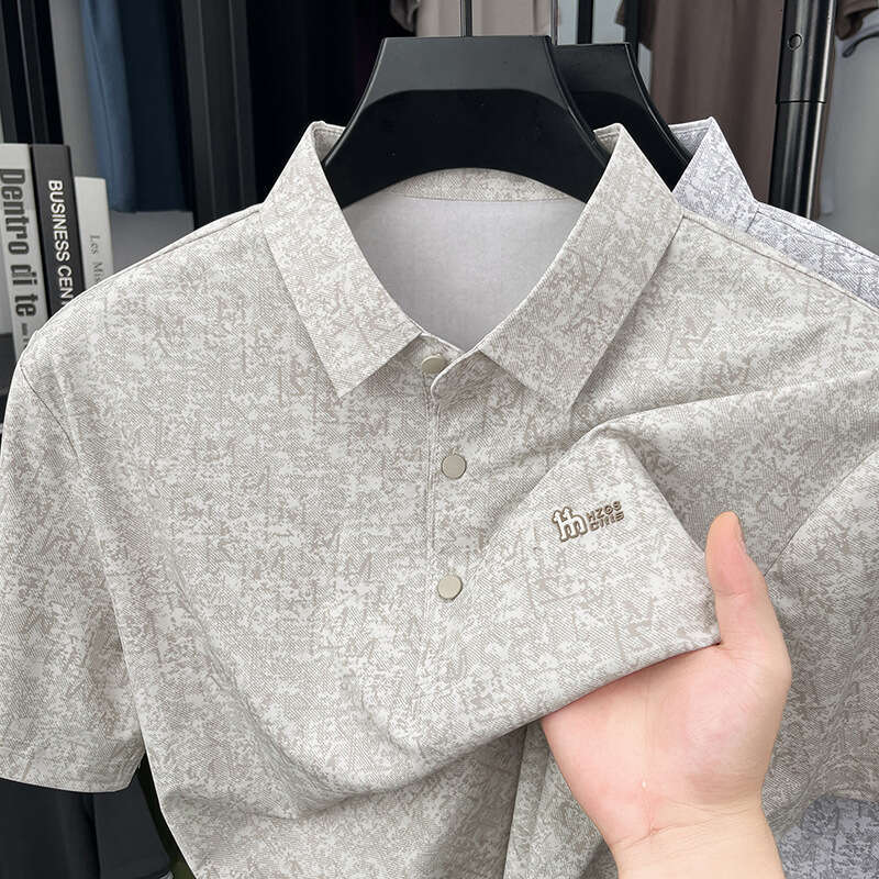Luxury Brand Designer Clothes Popular Short-Sleeve Clothing From Live Broadcasts, 2026 Summer New Men's POLO Shirt, Short-Sleeve, Turn-Down Col
