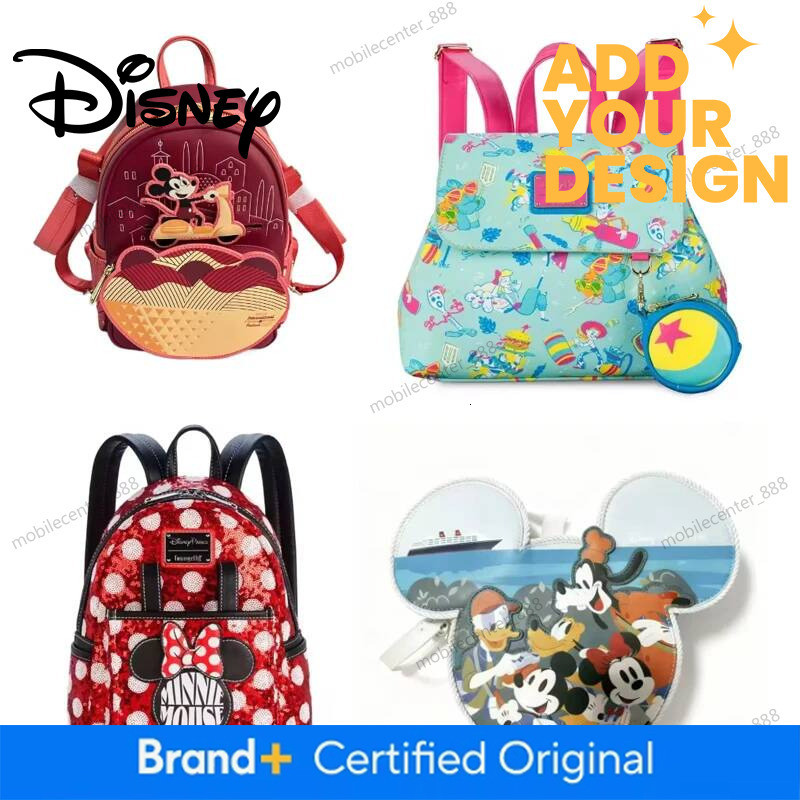 Designer Disney Disney Loungefly Backpack Crossbody Bag Wallet Mickey Mouse Series Cute Fashion Red Theme Ideal Birthday Gift For Kids Daily Use Lux