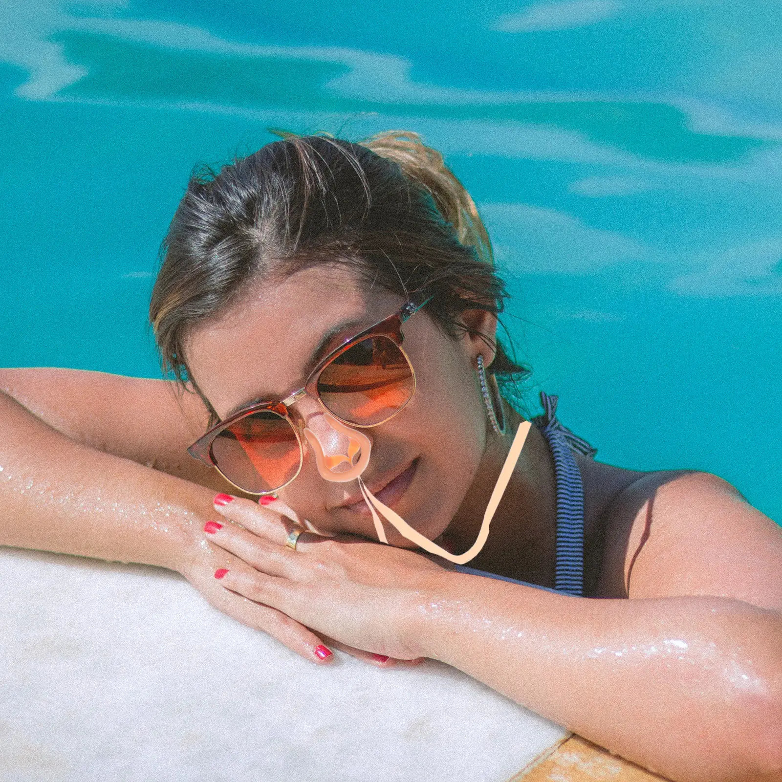 6Pcs Silicone Nose Clip Strap Elastic Padded Wear Resistant Swimming Nasal Splint for Adult Swim Set 260430
