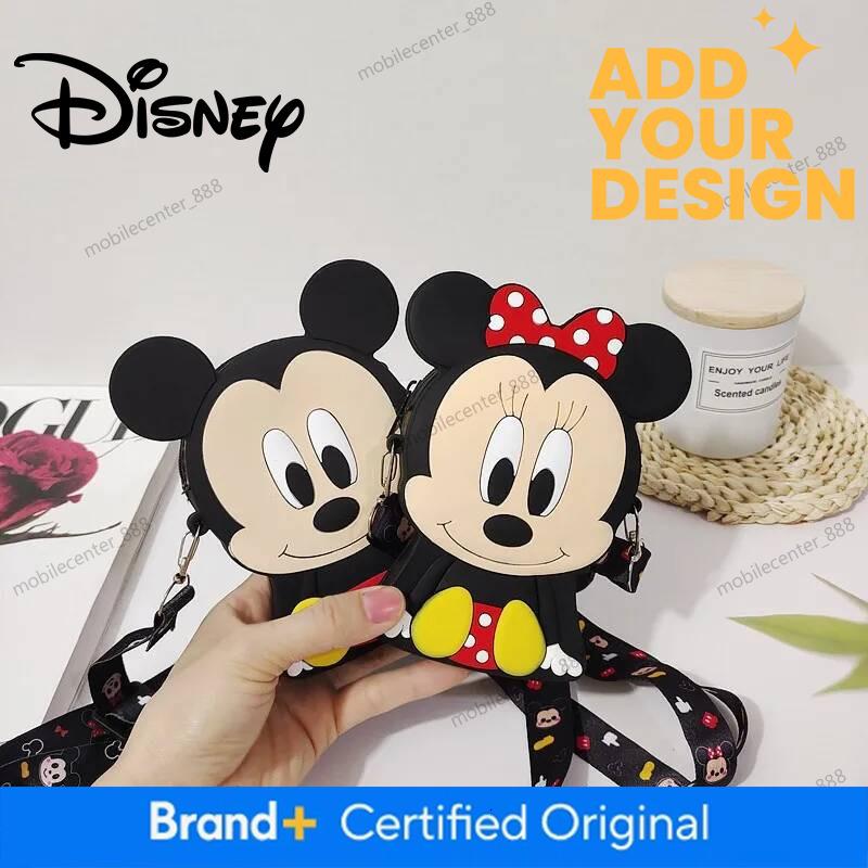 Designer Disney Anime Disney Mickey Minnie Mouse Children Bag Silicone Bag Coin Purse Fashion Ornament Toy For Kids Charm Birthday Gift Luxury