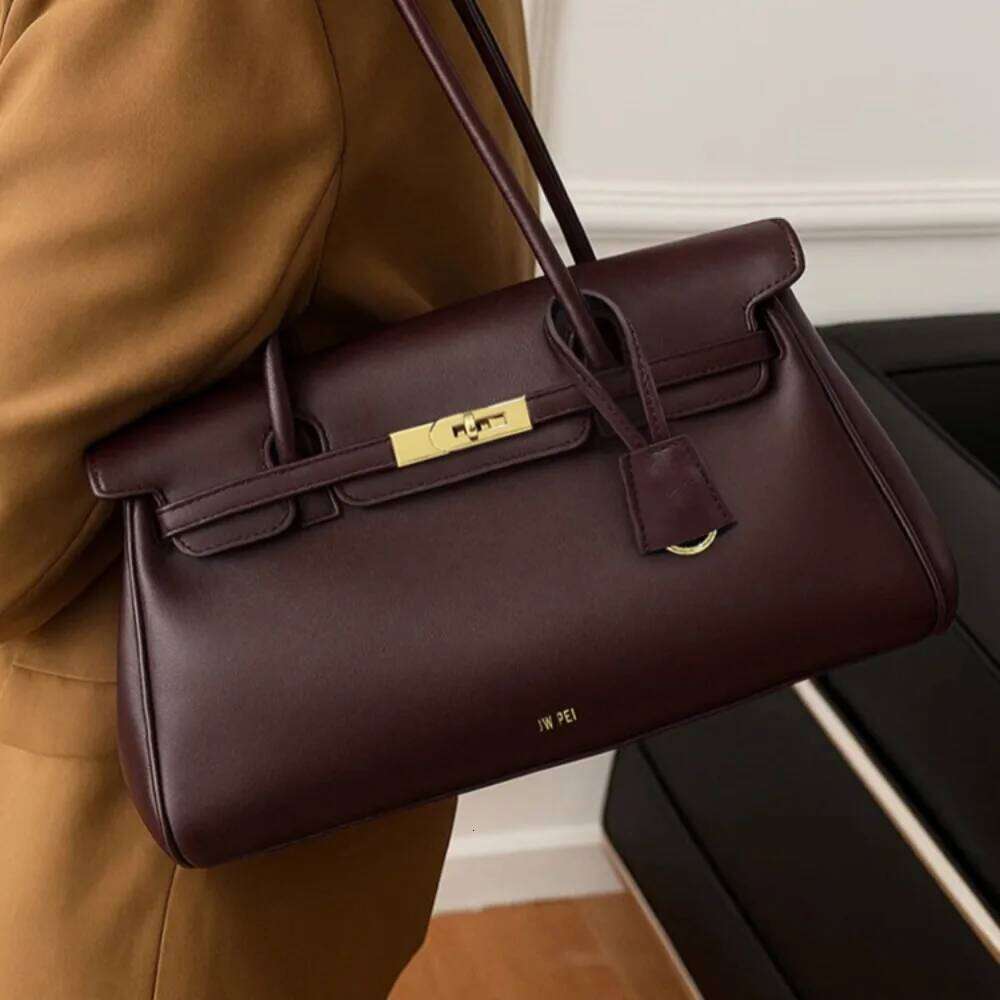 JW PEI Yara Women's Vegan Leather Tote Shoulder Handbag Black Designer Purse For Work Daily Commuting 2026 New Arrival