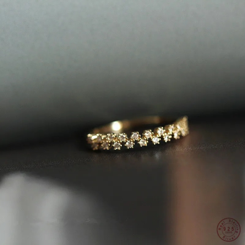 Yes 925 Sterling Silver Cowboy Star Ring, 14k Gold Plated Pave Crystal Rhinestone Wedding Band 260430, Beach Occasion
