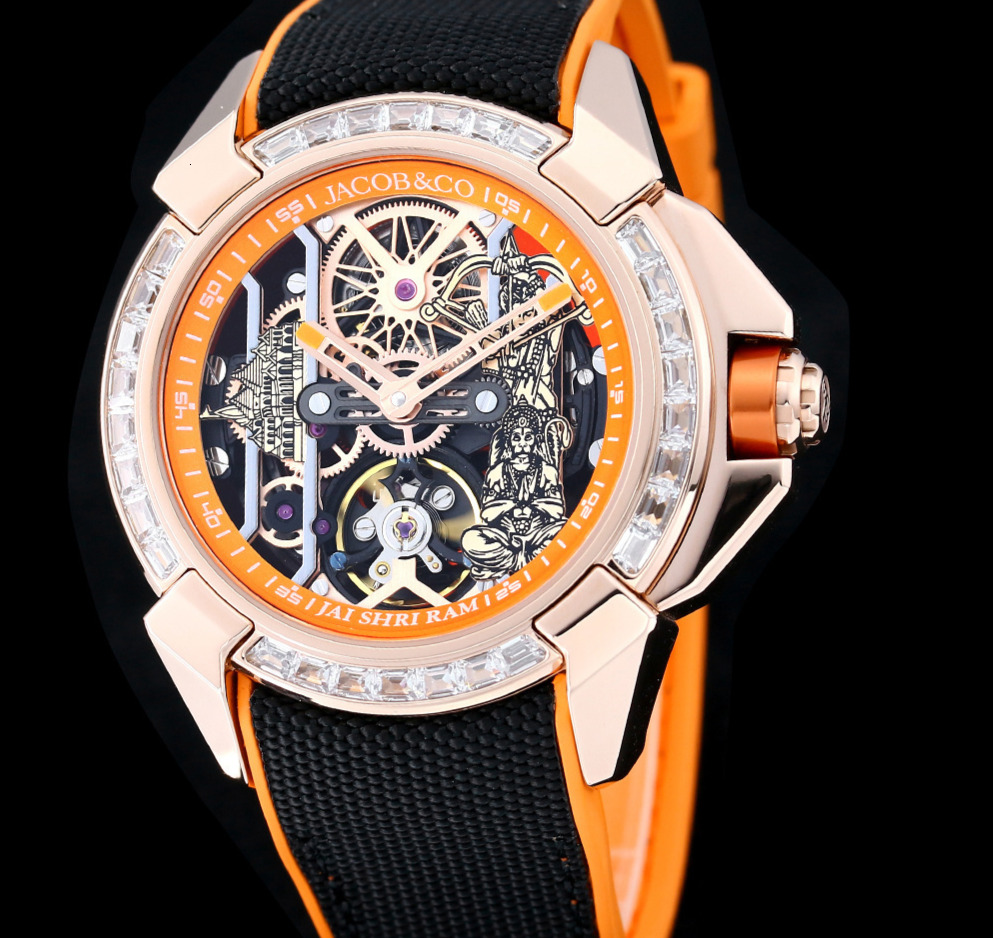 jacobo co watch men diamond watches 10A high quality mechanical movement uhren sapphire superclone reloj skeleton Epic X active fly wheel montre luxe watchbox 2M1C $336