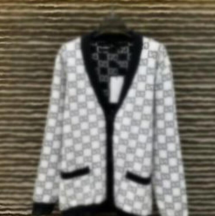 women Sweater Luxury V neck Korean Fashion Vintage Knit Loose Designer Sweaters Women Black Long Sleeve Top women jacket