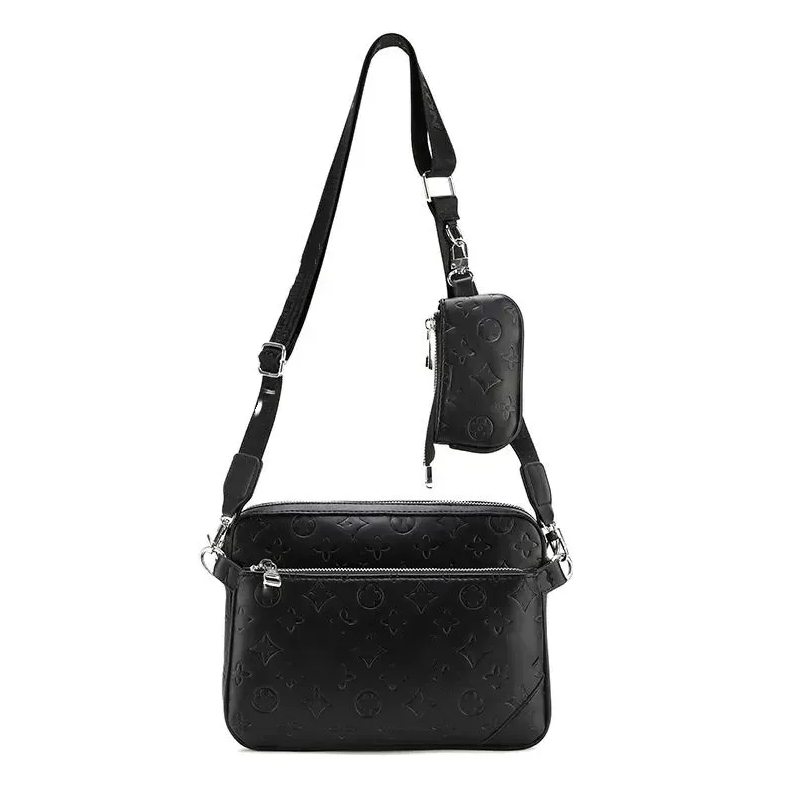 Fashion 2026 Men Messenger Bag Trio Bags designer Handbags Leather Briefcases Man Shoulder Backpack Sport Male Cross Body Purse Women Wallets purse