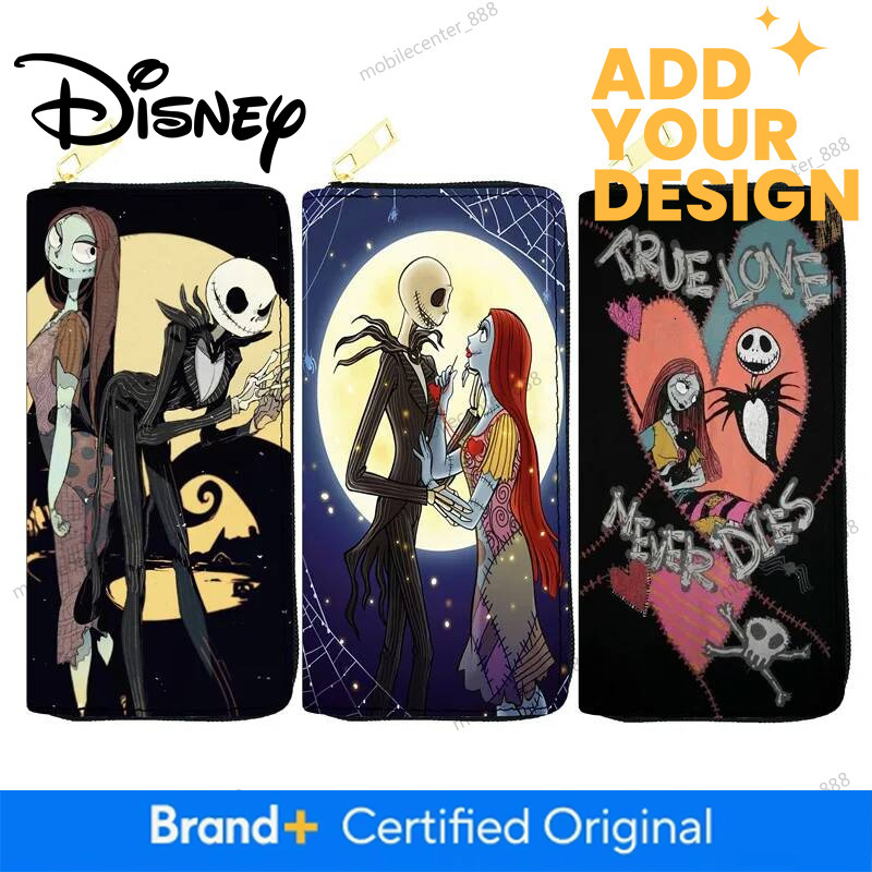 Designer Disney Disney Nightmare Before Christmas PU Wallet Jack Skellington Sally Long Style Coin Purse Kids Fashion Handbag Birthday Gifts Luxury