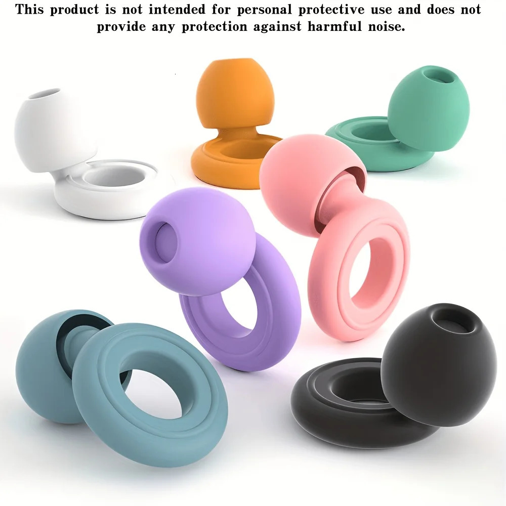 Reusable silicone earplugs suitable for sleep and swimming including 2 pairs of ear caps ideal studying 260430