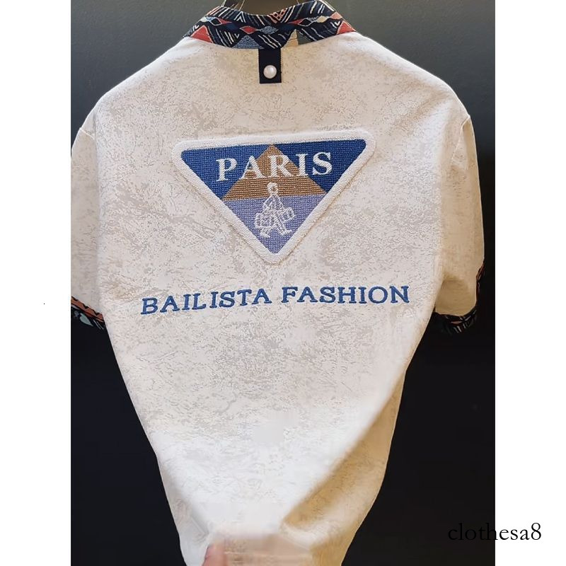 Summer High-End Luxury Casual Clothing Embroidered Fashion Men's New Old Money Style Short-Sleeve T-Shirt POLO Shirt
