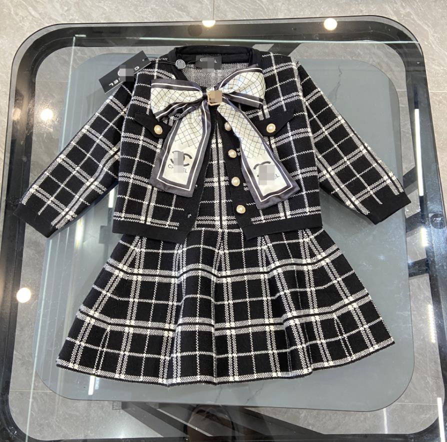 Baby Girls Skirts Designer Clothes For Kids Luxury A-line Skirt Children Dresses Birthday Dress Girl Knit Skirt