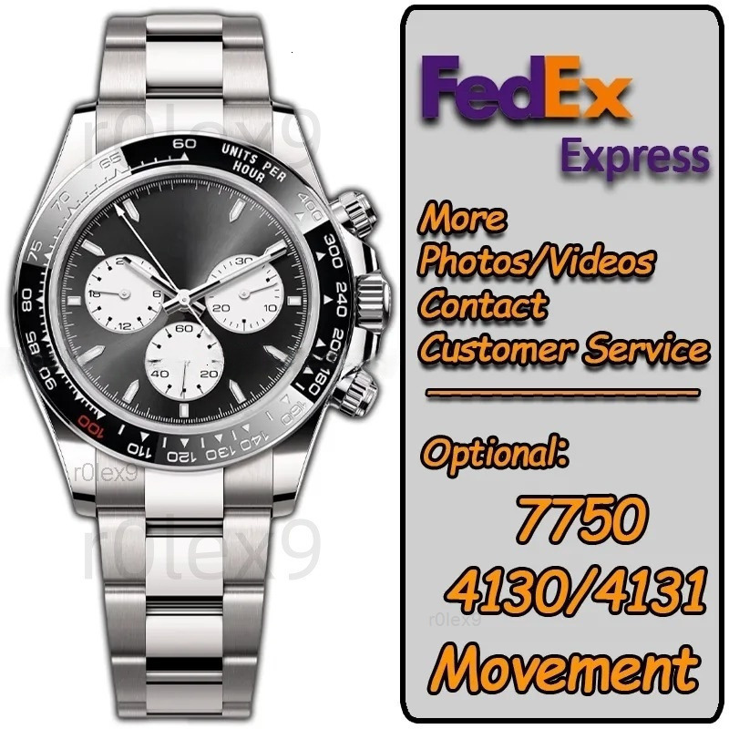 Mens Watches Men Designer Watches Top Quality Luxury Super CLean Factory Watch 40MM Automatic Chronograph Cal.4131 Movement Sapphire Diving 10ATM Wa