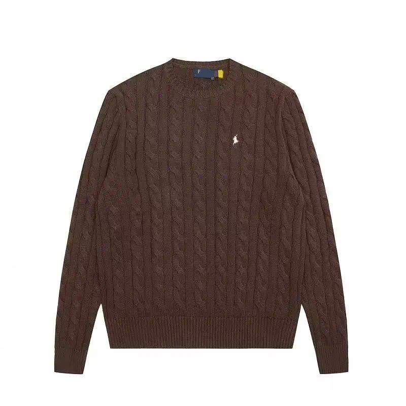 designer men's pullover round neck sweater,mile wile polo ,women's classic knitted cotton long-sleeved sweater, casual warm embroidered sw