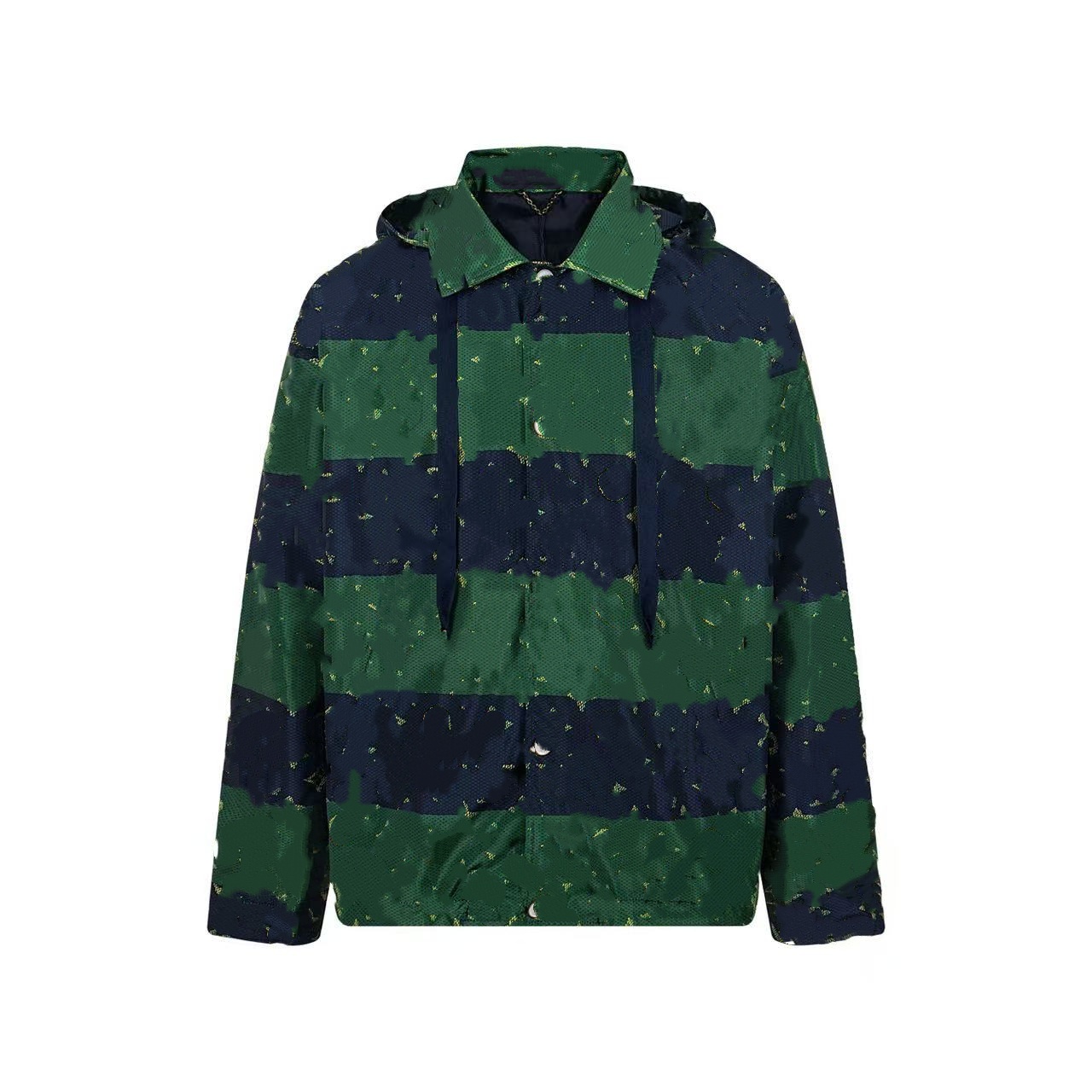 L High-end Quality Color-block Monogram Hooded Jacket, Unisex Trendy Brand Jacket