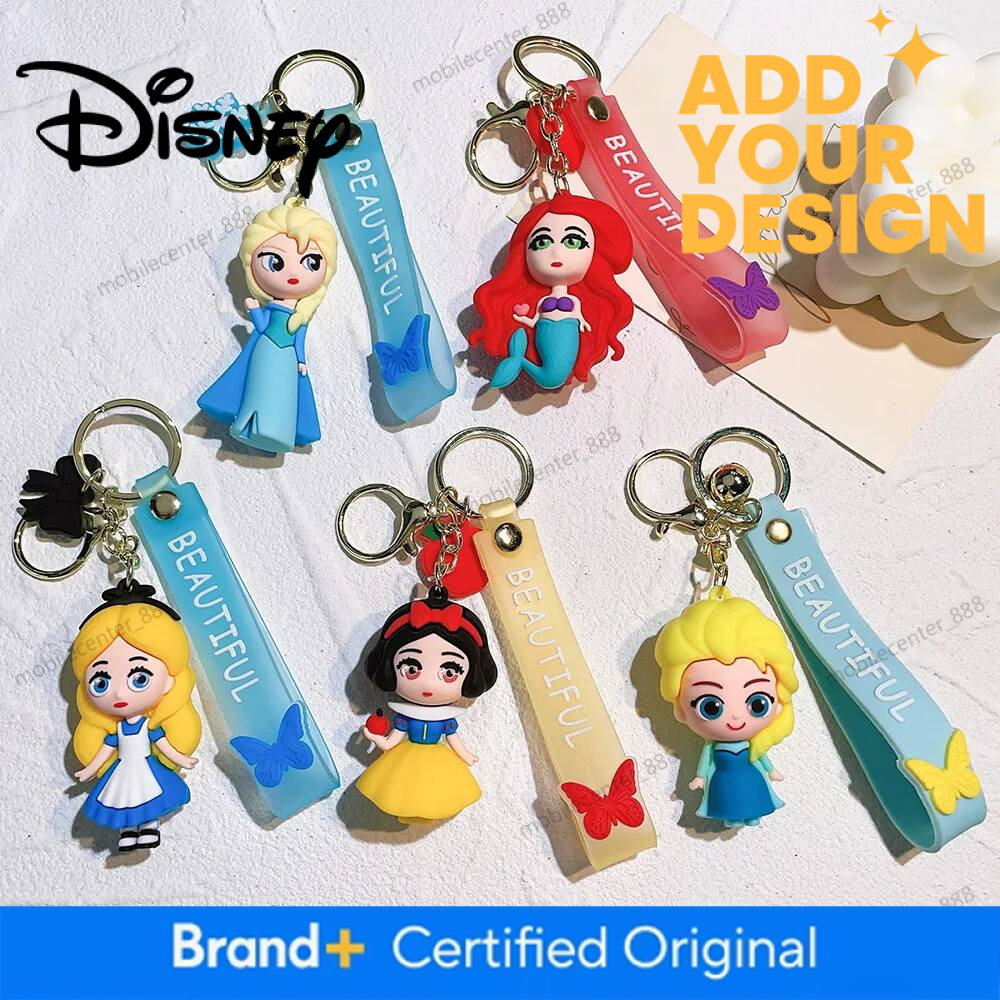 Designer Disney Disney Snow White Elsa Alice Pendant Keychain Cartoon Phone Bag Mermaid Princess Key Chain Jewelry Kids Fans Gifts Wholesale Luxury