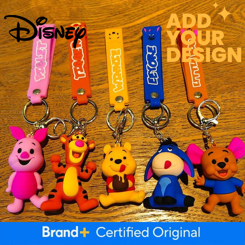 Designer Disney Disney Keychains Winnie The Pooh Little Roo Keyring Piglet Tigger Car Bag Accessory Kids Birthday Gifts Luxury