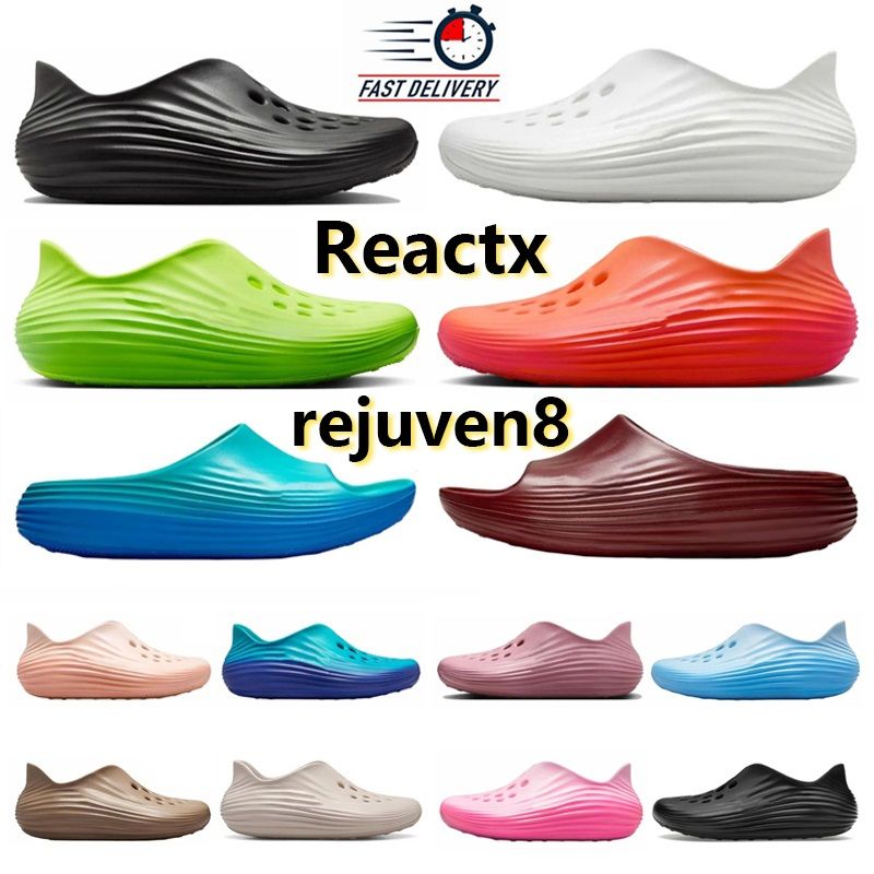 Designer calm mule slippers ReactX Rejuven 8 slide Vista Sandal mens sneakers Safety Orange Triple White Black Green Casual jogging walking shoe sum