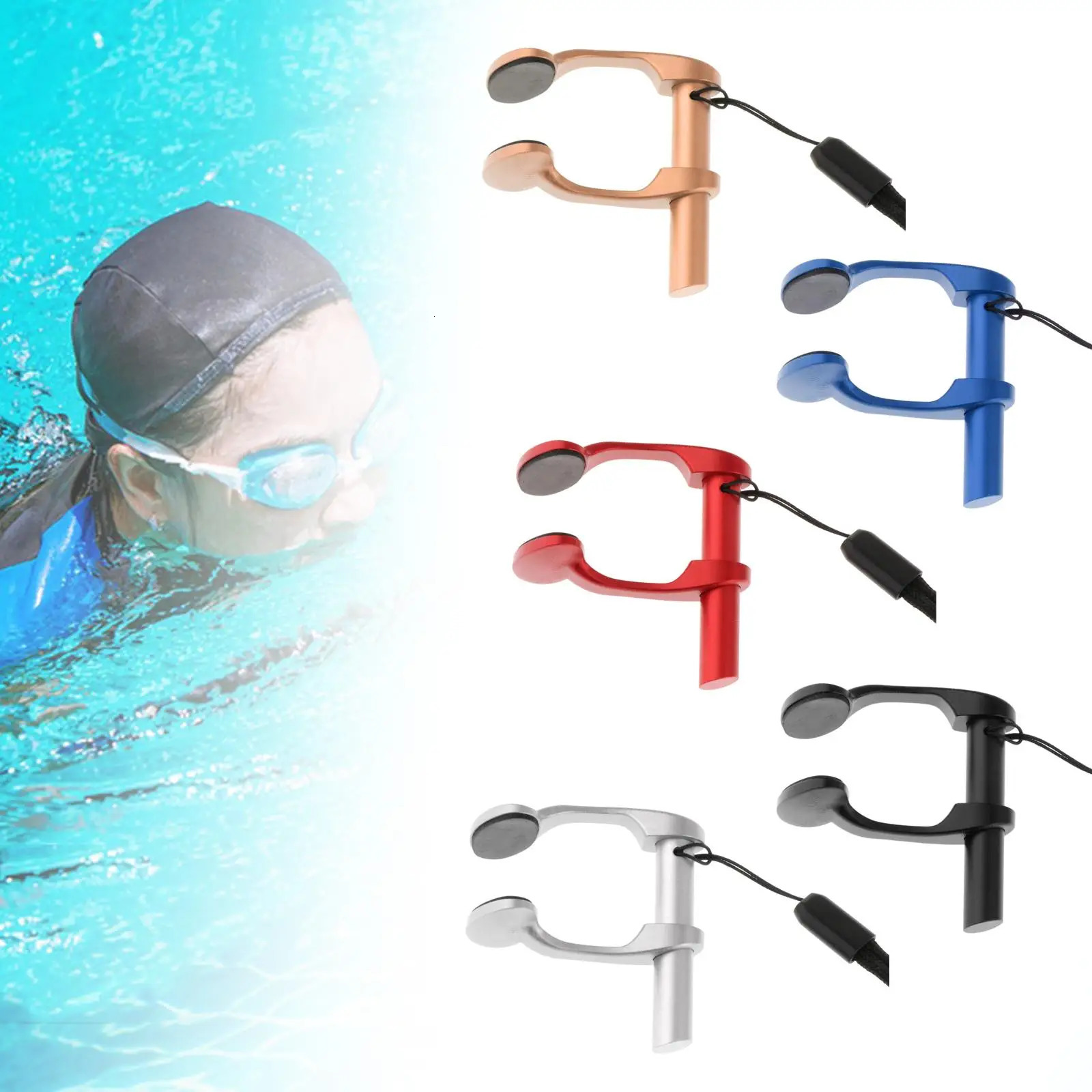 Swim Nose Clips Comfortable Soft Pads Adjustable Swimming Nose Clip for Snorkeling Underwater Sports Surfing Pool Scuba Diving 260430