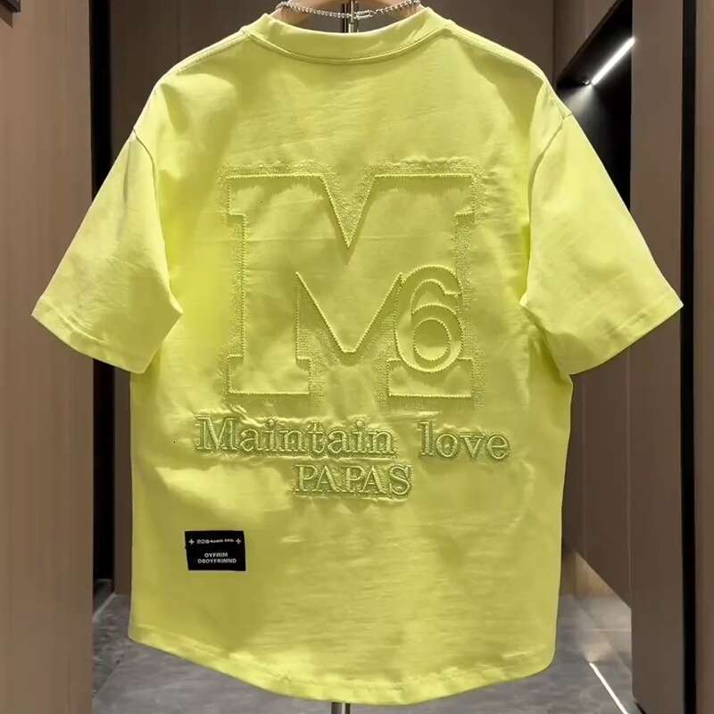 Designer 2026 Trendy Men's Luxury Design Letter M Embroidered Half Cool Fashion Short Sleeve T-shirt High Quality Versatile Tee Free Shipping