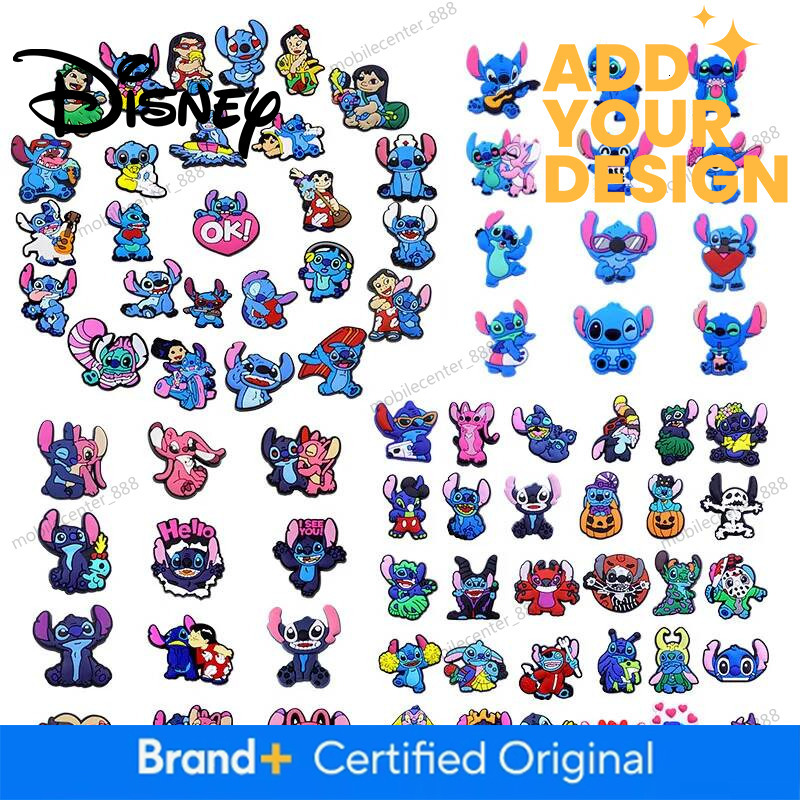 Designer Disney 14-27Pcs Disney Lilo & Stitch Stitch Cartoon Shoe Charms PVC DIY Shoes Decoration Sandal Accessories Buckle For Kids Gifts Luxury