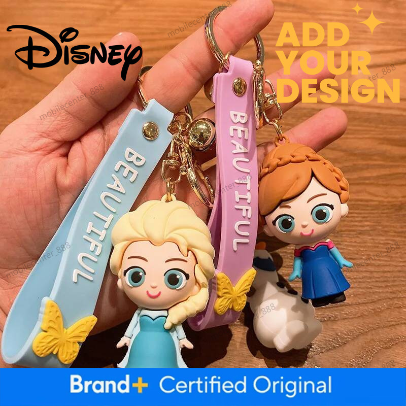Designer Disney Disney Accessories Anime Figure Frozen Elsa Anna Olaf Cartoon Keychain Bag Key Ring Pendant For Kids Christmas Birthday Gifts Luxury