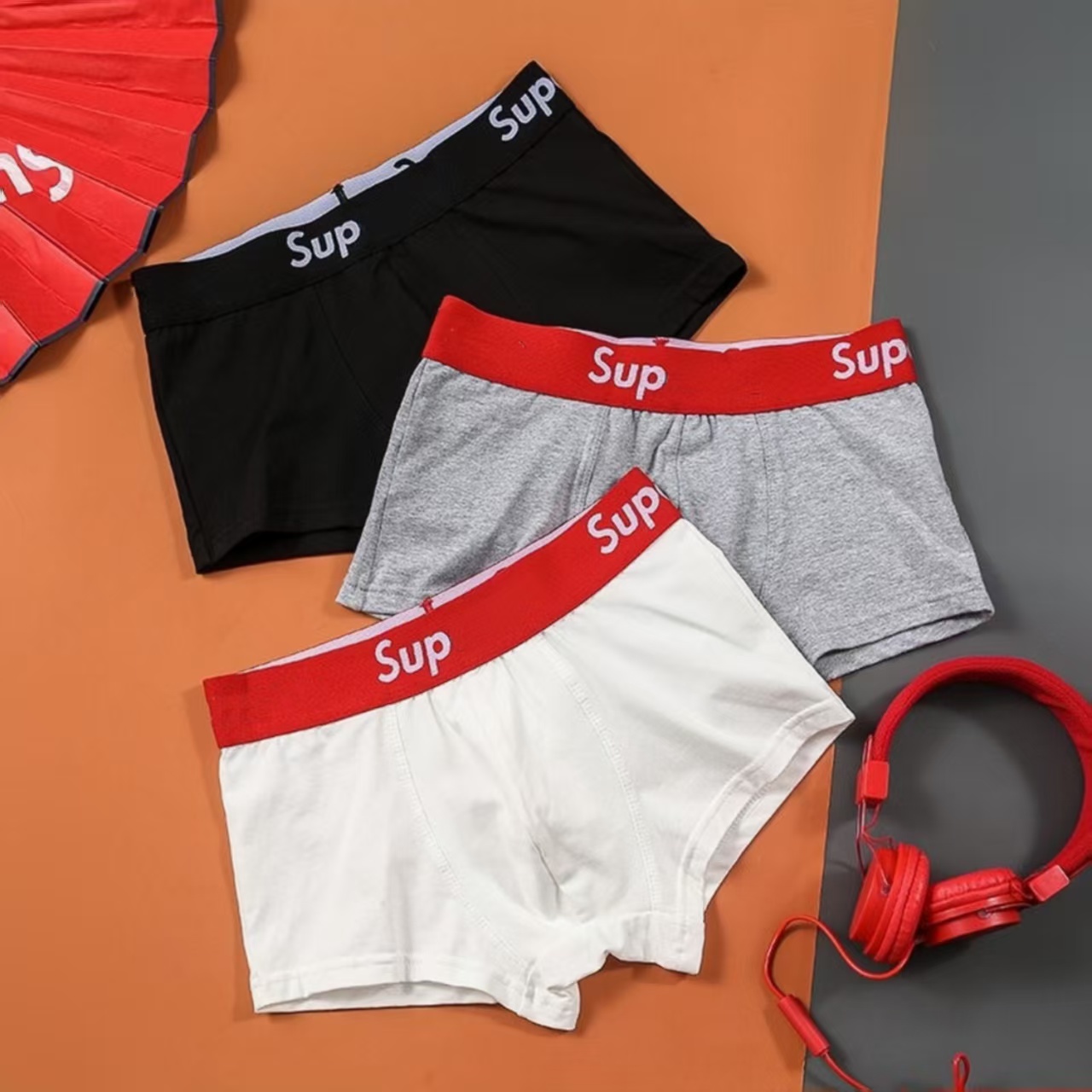 5pcsMens Boxer Fashion Designer Mens Underwear Cotton Boxer Shorts Men and Womens Underwear Shorts classic Designer Mens briefs Cotton shorts $4