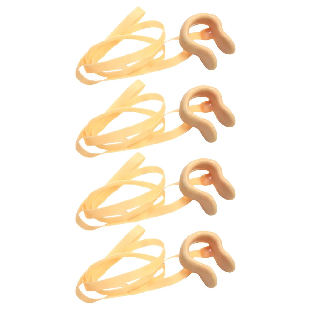 4 Pcs Nose Clip with Cord Swimming Stopper for Pool Accessories Pads Clips Premium Clamps Kids Swimmers Plugs Gel 260430