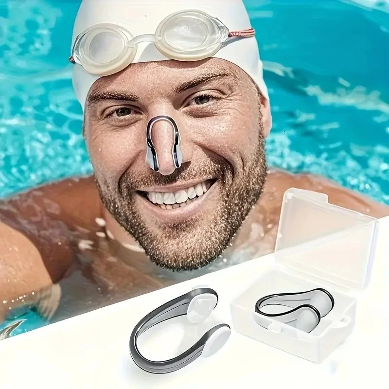 2 Pcs Professional Swimming Nose Clip For Adults And Kids Waterproof Non Slip Anti Choking Swim Training Ear Plug Set 260430