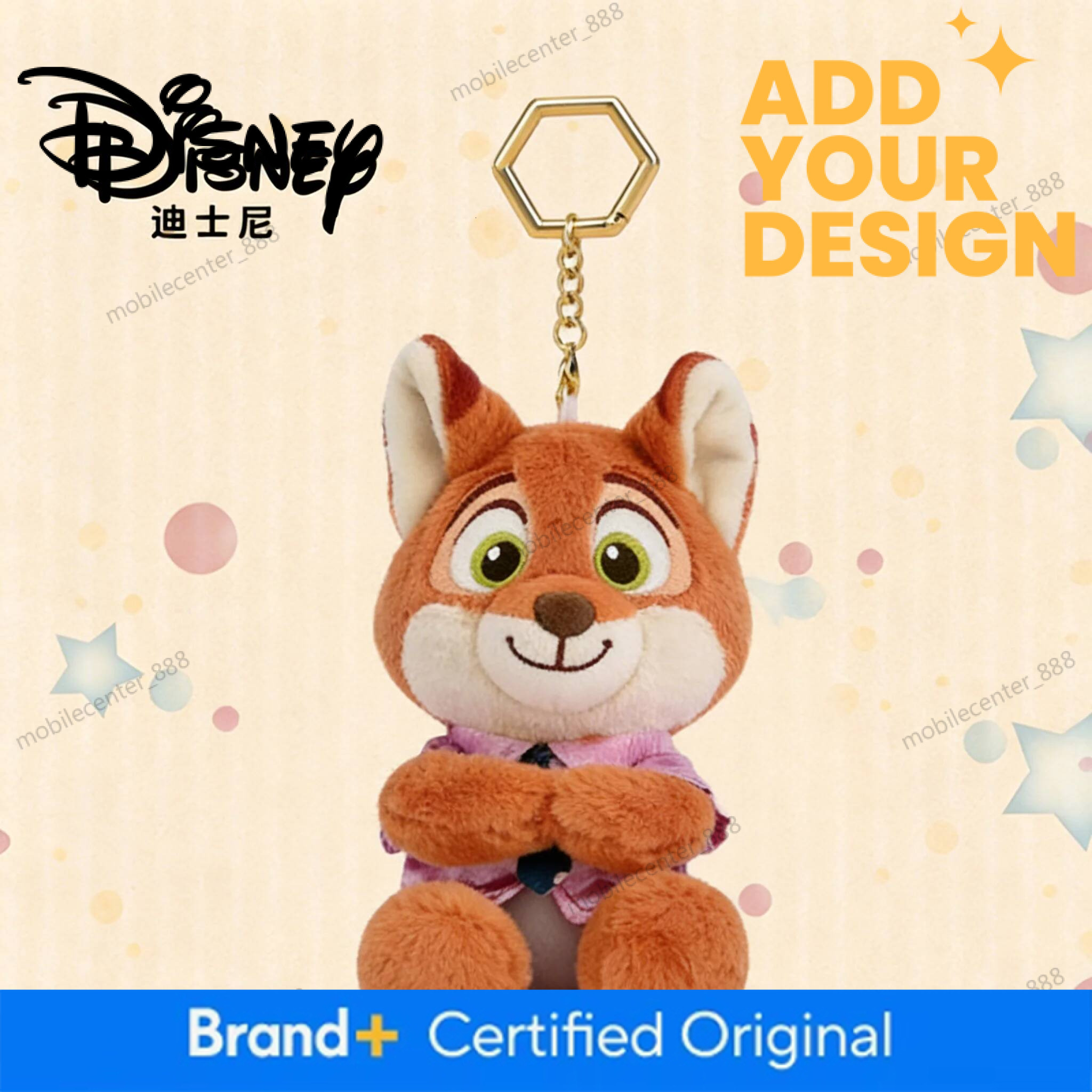 Designer Disney Genuine Disney Zootopia Nick Plush Keychain Cute Cartoon Doll Pendant Backpack Bag Charm Gift For Kids Girls Fans Luxury