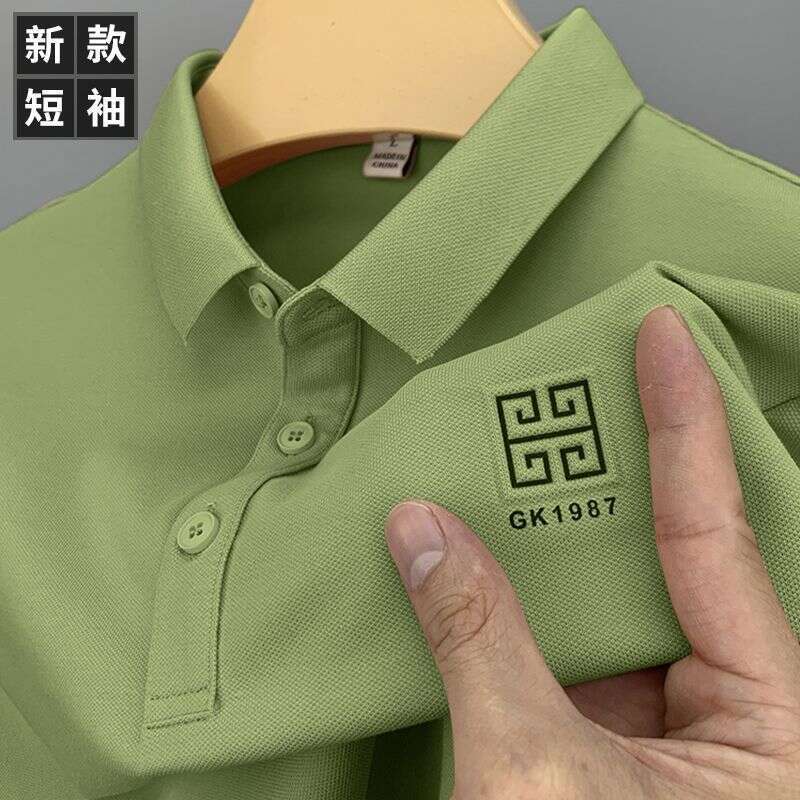 Luxury Brand Designer Clothes Summer New Men's Short-Sleeve T-Shirt POLO Shirt, Heavy-Duty Business Style, Embroidered, Loose Fit, Half-Sleeve