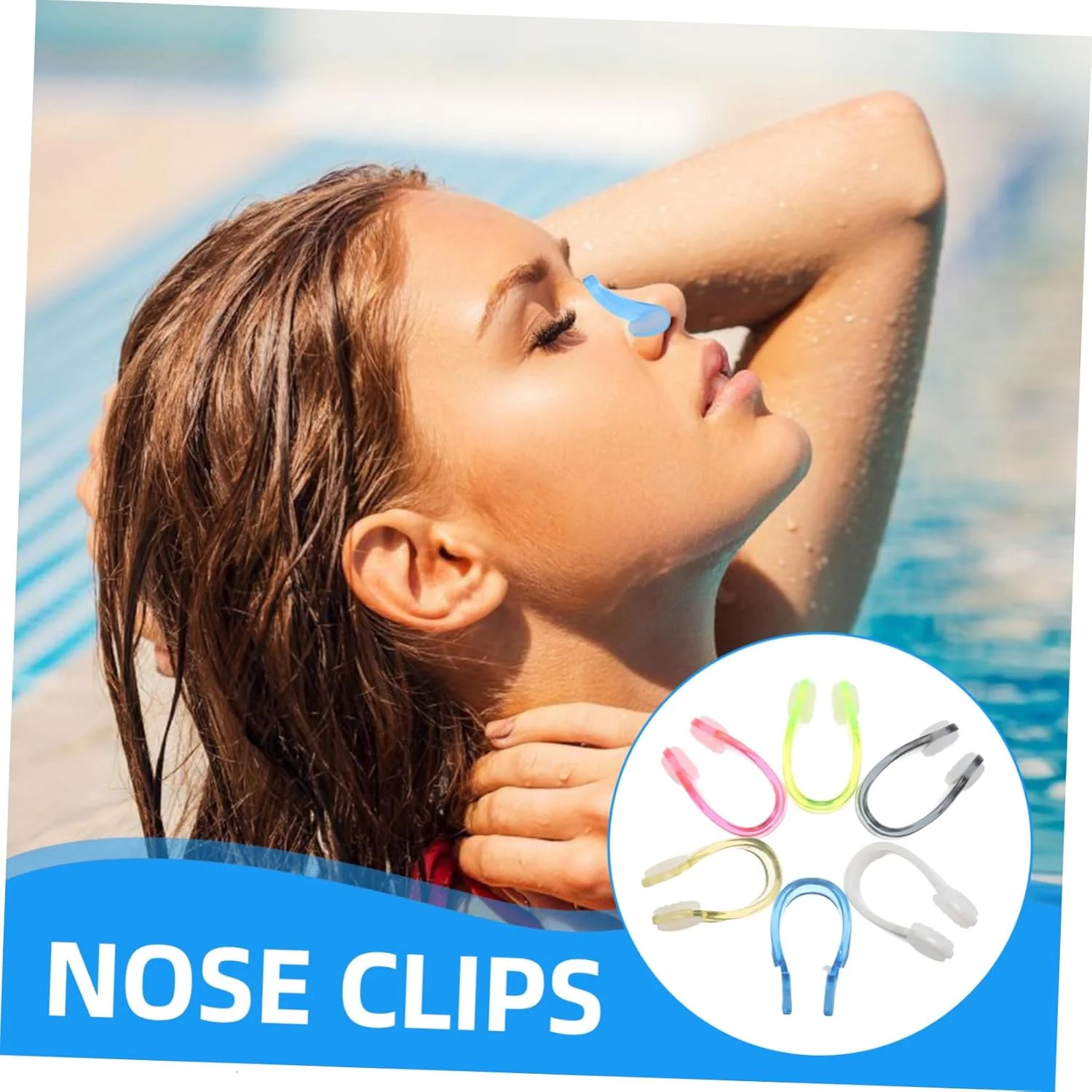 6Packs Swimming Nose Clip nose Plugs Reusable Convenient Professional anti Choking and Comfortable Silicone anti Slip Protector 260430
