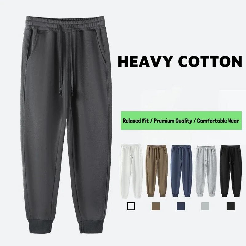 2026 Men Spring Autumn high quality Cotton Sweatpants Casual Drawstring Pockets Trousers Oversize Joggers For Unisex 260430