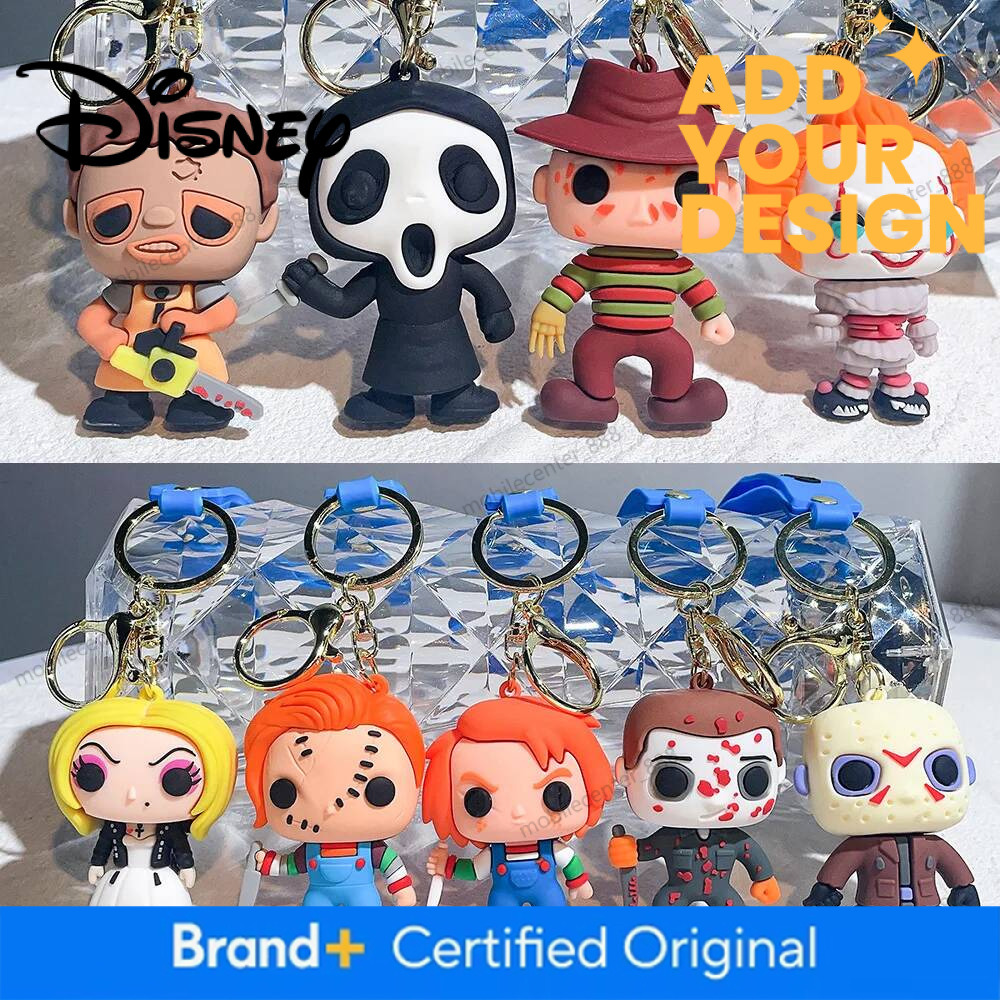 Designer Disney Halloween Anime Keychain Horror Series Ghost Baby Killer Keychain Ghost Baby Bride Doll Clown Back Soul Keychain Gift Kids Luxury