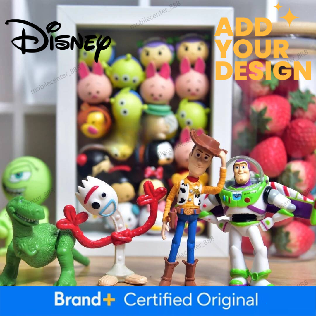 Designer Disney Disney Toy Story 4 Woody Buzz Lighty Forky Rex Action Figures Collection Mini Dolls Kids Toys Model For Children Gift Luxury 7769a