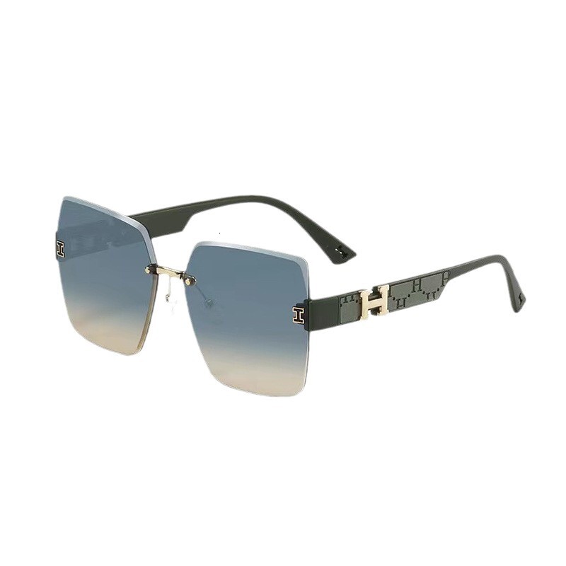 New Rimless Trendy Designer Sunglasses High End Temperament Eyewear For Women Outdoor Street Shooting UV Protection Fashion Wholesale Shade Glasses