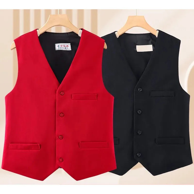 Korean 2026 Spring Womens Blazer High End Casual Vest Waistcoat Female Professional Vest V-neck Sleeveless Short Jacket 260430