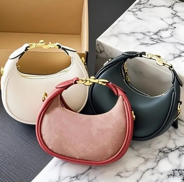 Designer Bags Woman Sacoche Shoulder Mini Jonie Bag Mens Half Moon Pochette Crossbody Leather Bags Fashion Tote Wallets Clutch Handbag Detachable Cr