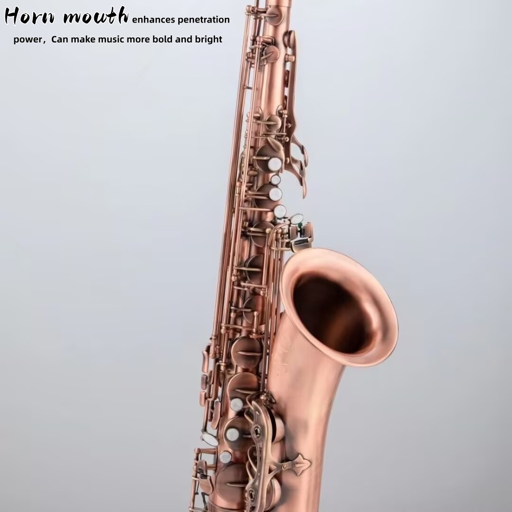 Tenor nouvelle marque STS-R54 poudre de cuivre enduit de phosphore clé en or Sax embout professionnel patchs tampons anches plier le cou