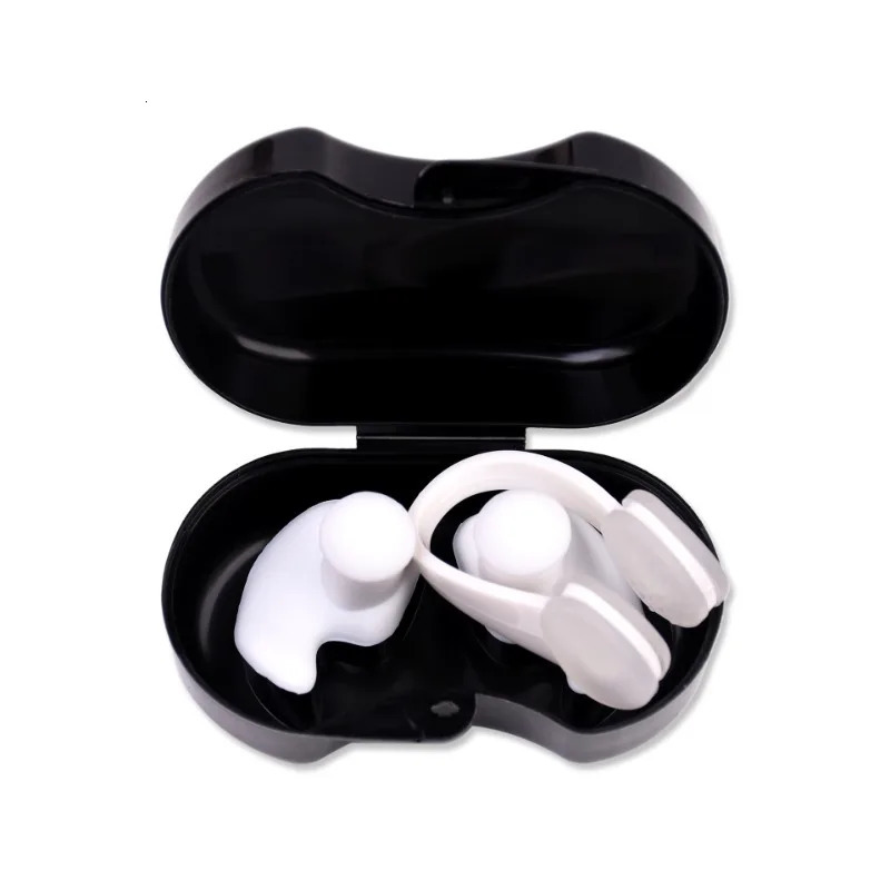 Boxed Swimming Nose Clips Earplug Beginner Unisex Spiral Earplug Anti-Water Intake Professional Swimming Equipment 260430