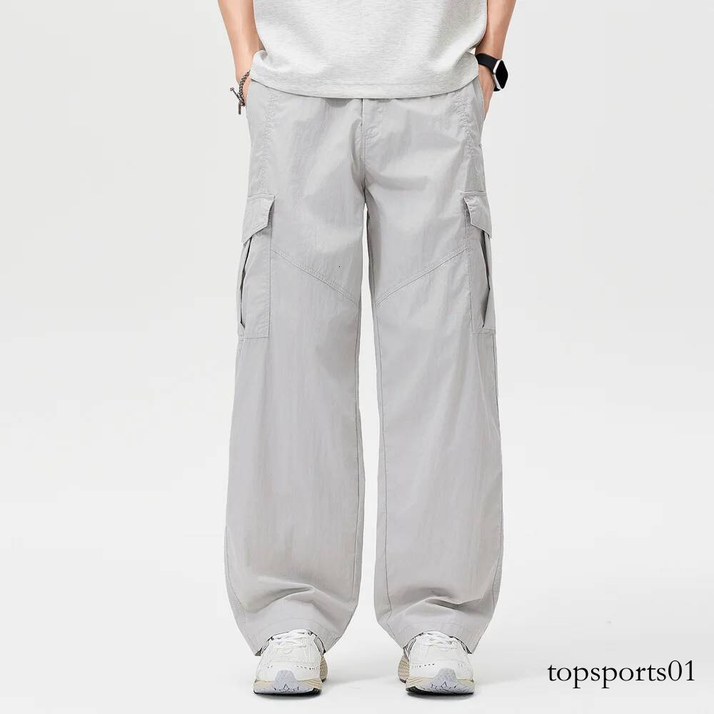 Outdoor Hiking Quick Dry Work Pant Men Spring Summer Lightweight Loose Casual Cargo Pants Man Trousers