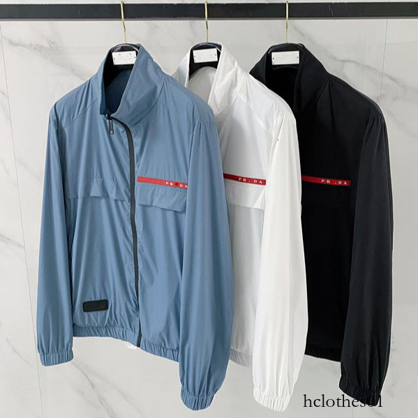 P designer men's jacket orrect version of new spring/summer men's jacket with a letter logo print the chest, designed to be worn on both s