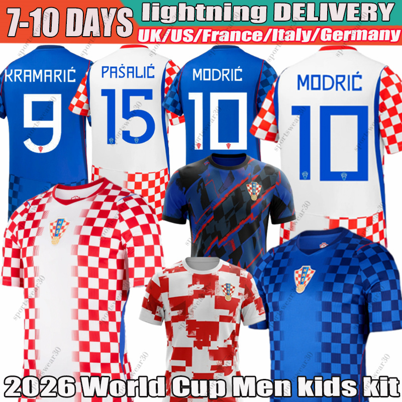 croatia world cup 2026 Modric Livakovic Kramaric Brozovic Pasalic Kovacic Majer Gvardiol 26 27 national football Shirt men kids kits Uniform-image-974167427