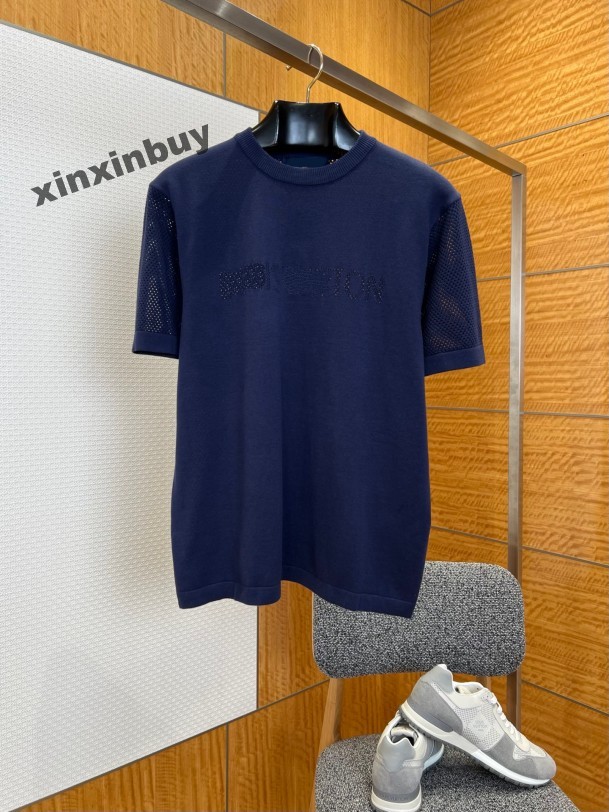 xinxinbuy Men designer Tee t shirt Italy Mesh splicing letters knitted cotton women black apricot gray blue red green WHITE S-XL