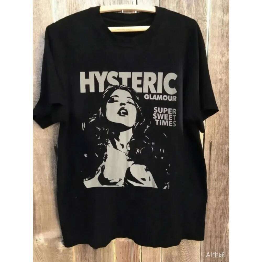 2026 Hysterical Glamour 90s Style Chacoal Reprint Unisex Summer New Men's Women's Vintage Fashion T-Shirt 26L0504